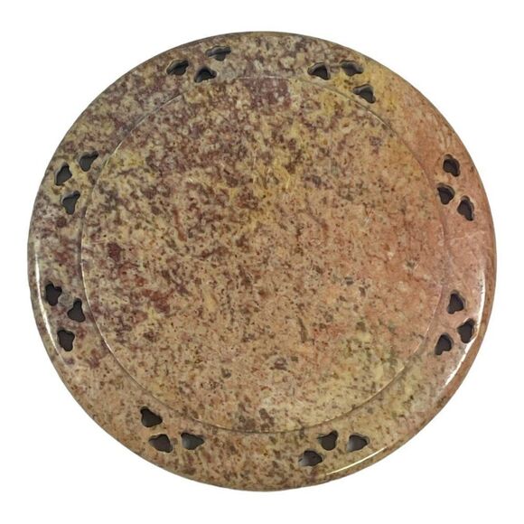 Vintage Marble Coasters set of 4 4" Handcrafted Stone Drink Set Southwest Rustic - Picture 11 of 16